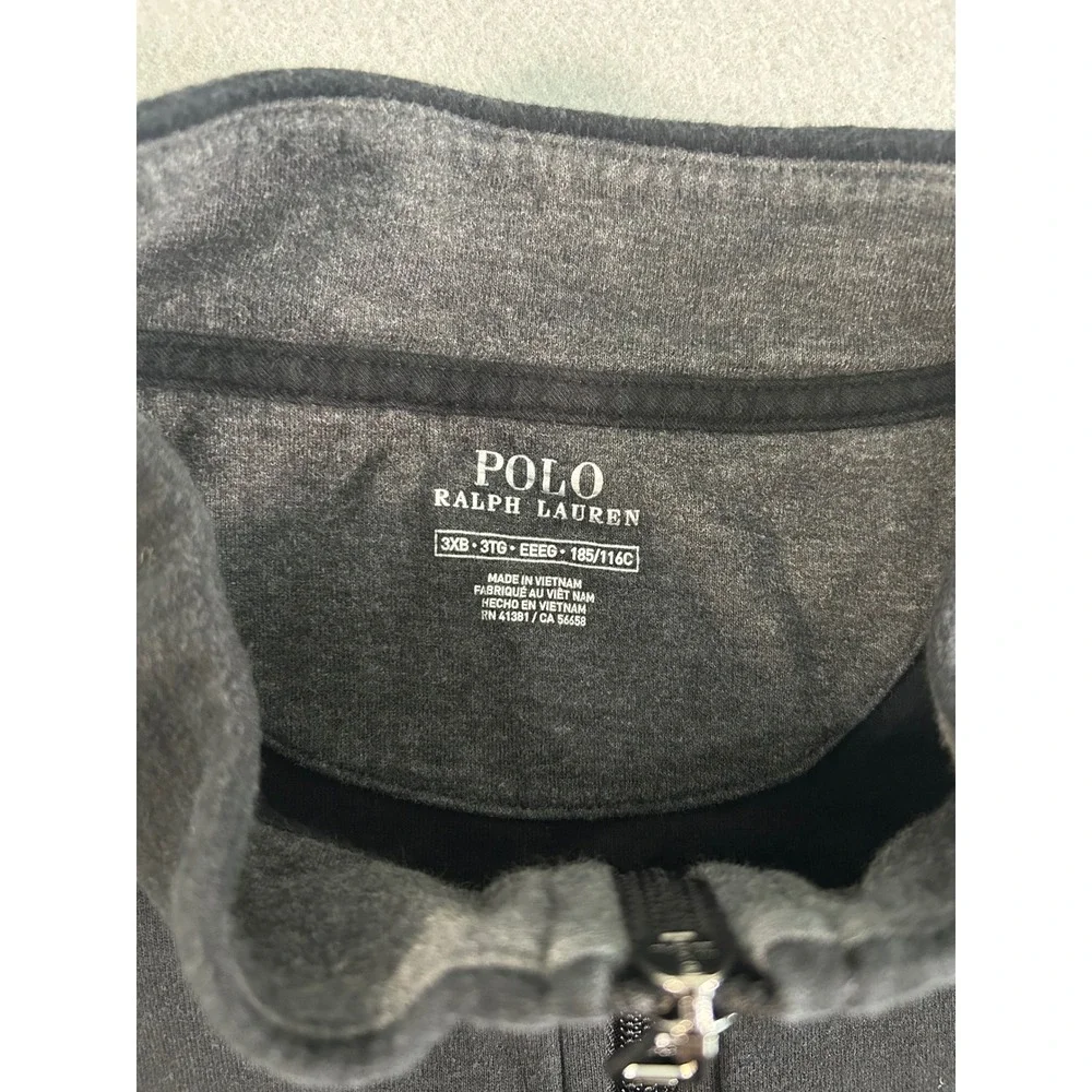 Polo Ralph Lauren Quarter Zip Pullover Mens‎ 3XB Black Long Sleeve Big Tall Pony